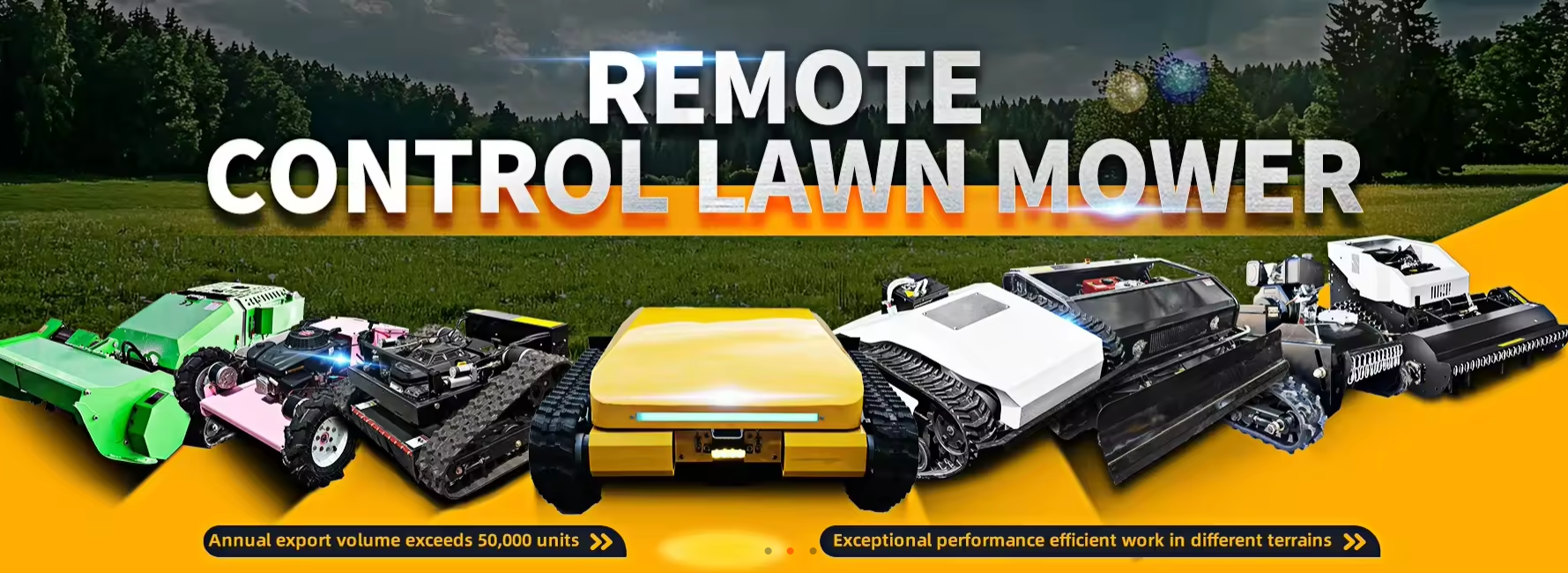 Remote control lawn mower hero